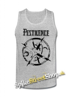 PESTILENCE - Crest - Mens Vest Tank Top - šedé