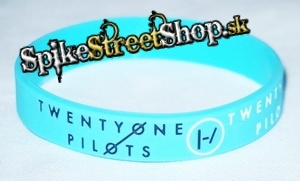 Modrý náramok TWENTY ONE PILOTS - Black White Logo