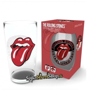 ROLLING STONES - Tongue - sklenený pohár na pivo