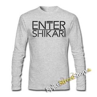 ENTER SHIKARI - Logo - šedé pánske tričko s dlhými rukávmi