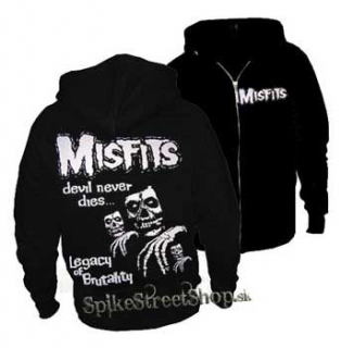 MISFITS - Legacy Of Brutality - čierna pánska mikina na zips