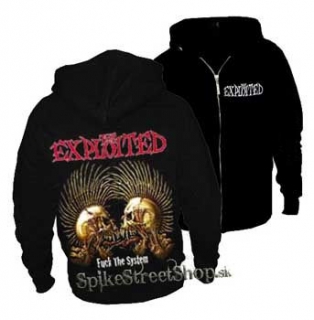 EXPLOITED - Fuck The System - čierna pánska mikina na zips