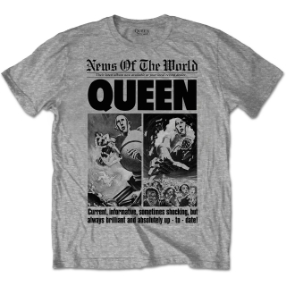 QUEEN - News of the World 40th Front Page - sivé pánske tričko