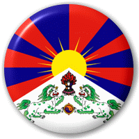 TIBET FLAG - Tibetská vlajka - odznak
