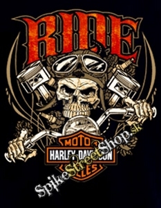HARLEY DAVIDSON - Ride Skull - chrbtová nášivka
