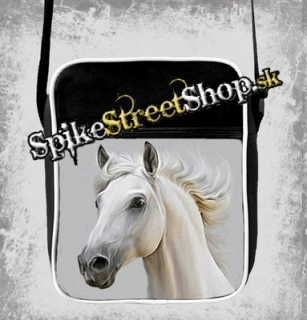 HORSES COLLECTION - White Horse - retro taška na rameno