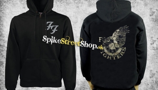 FOO FIGHTERS - Wings Logo - čierna pánska mikina na zips