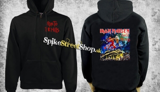 IRON MAIDEN - Run To The Hills - čierna pánska mikina na zips
