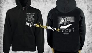 KURT COBAIN - Guitar - čierna pánska mikina na zips