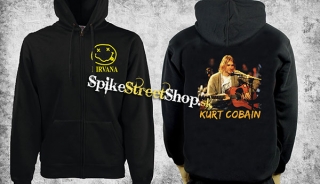 KURT COBAIN - Live - čierna pánska mikina na zips