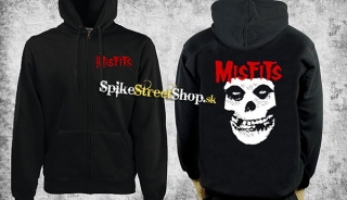 MISFITS - Skull - čierna pánska mikina na zips
