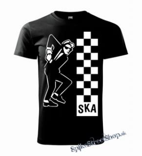 SKA - tancujúca postavička - čierne pánske tričko