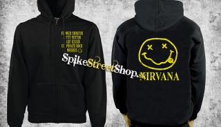 NIRVANA - Smile - čierna pánska mikina na zips