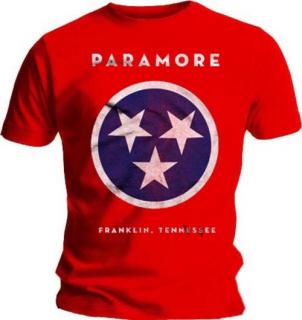 PARAMORE - Franklin Tenessee Flag - červené pánske tričko