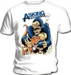 ASKING ALEXANDRIA - Ape v T Rex Official - biele pánske tričko