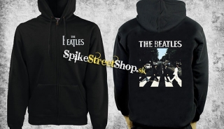 THE BEATLES - čierna pánska mikina na zips