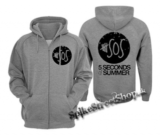 5 SECONDS OF SUMMER - Sign - šedá pánska mikina na zips