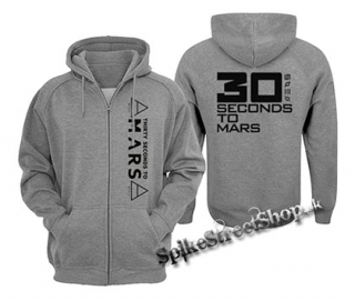 30 SECONDS TO MARS - Big Logo - šedá pánska mikina na zips