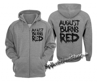 AUGUST BURNS RED - Big Logo - šedá pánska mikina na zips