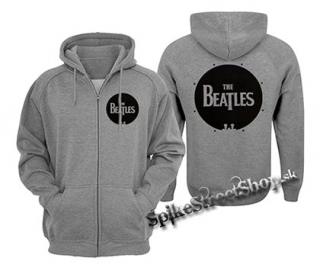 BEATLES - Drum Logo - šedá pánska mikina na zips