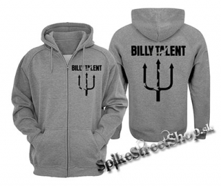 BILLY TALENT - Logo - šedá pánska mikina na zips