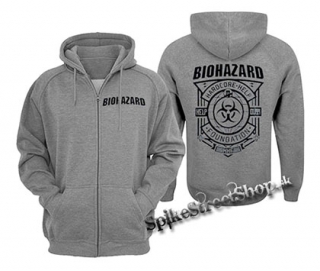BIOHAZARD - Hardcore Help Foundation - šedá pánska mikina na zips