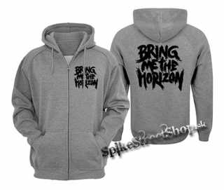 BRING ME THE HORIZON - Painted Logo - šedá pánska mikina na zips