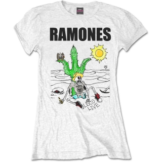 RAMONES - Loco Live - biele dámske tričko
