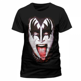 KISS - Gene Face - čierne pánske tričko