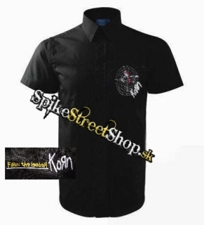 Košeľa KORN - Follow The Leader 2 - čierna s krátkymi rukávmi (-30%=Výpredaj)
