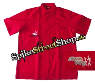 Košeľa LINKIN PARK - červená s krátkymi rukávmi (-30%=Výpredaj)