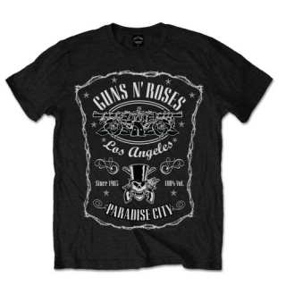 GUNS N ROSES -  Paradise City Label - čierne pánske tričko