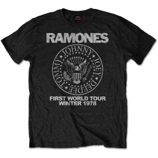 RAMONES - First World Tour 1978 - čierne pánske tričko
