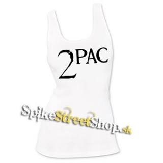 2 PAC - Logo - Ladies Vest Top - biele