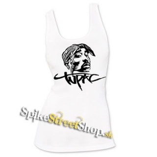 2 PAC - Portrait - Ladies Vest Top - biele