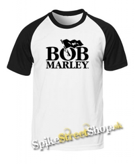 BOB MARLEY - Logo & Flag - dvojfarebné pánske tričko