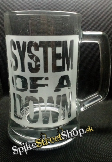 Sklenený krígel SYSTEM OF A DOWN - Logo