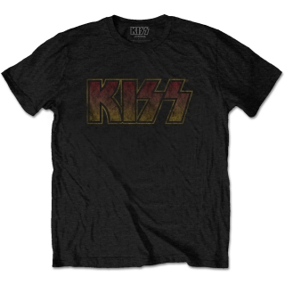KISS - Vintage Classic Logo - čierne pánske tričko