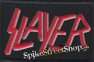 SLAYER - Red Logo on Black 3 - nažehlovacia nášivka