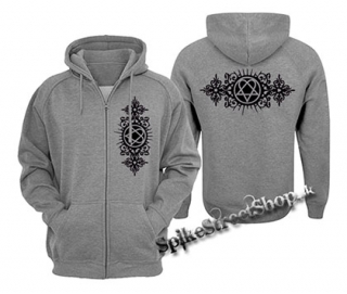 HEARTAGRAM - šedá pánska mikina na zips