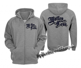 MOTLEY CRUE - Logo - šedá pánska mikina na zips