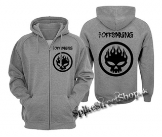 OFFSPRING - Logo - šedá pánska mikina na zips