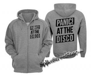 PANIC AT THE DISCO - Big Logo - šedá pánska mikina na zips