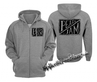 PEARL JAM - Logo - šedá pánska mikina na zips