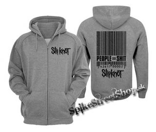 SLIPKNOT - People Shit - šedá pánska mikina na zips