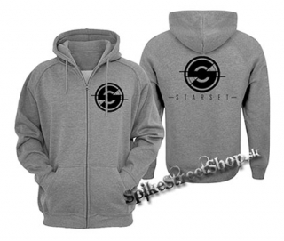 STARSET - Logo - šedá pánska mikina na zips