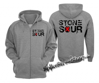 STONE SOUR - Logo - šedá pánska mikina na zips
