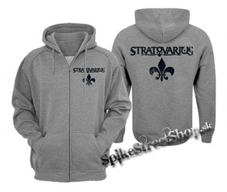 STRATOVARIUS - Logo - šedá pánska mikina na zips