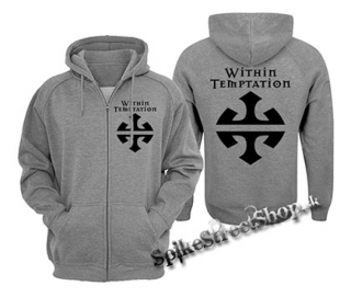 WITHIN TEMPTATION - Logo - šedá pánska mikina na zips