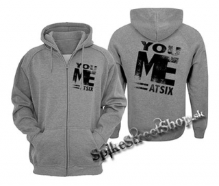 YOU ME AT SIX - Logo 2 - šedá pánska mikina na zips